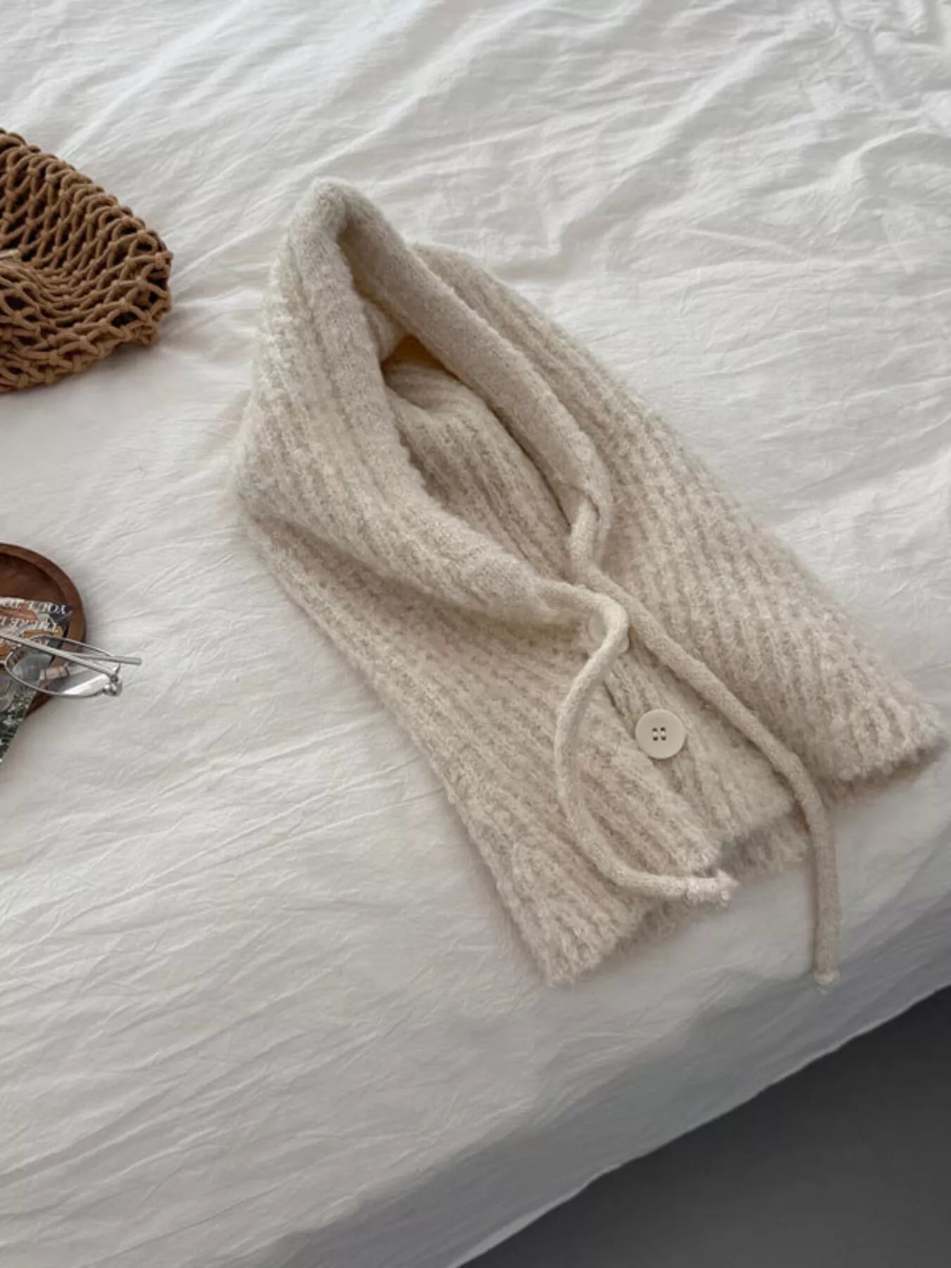 Cozy Knit Button Detail Hat