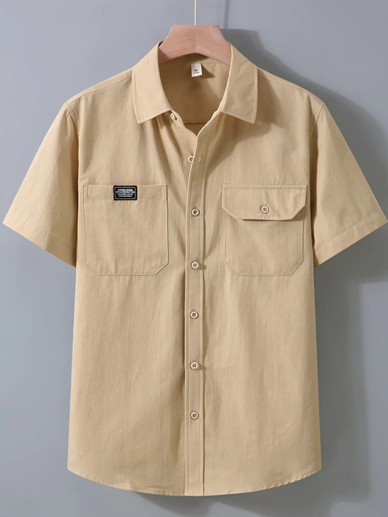 Men's Plus Size Button Up Short Sleeve Shirt