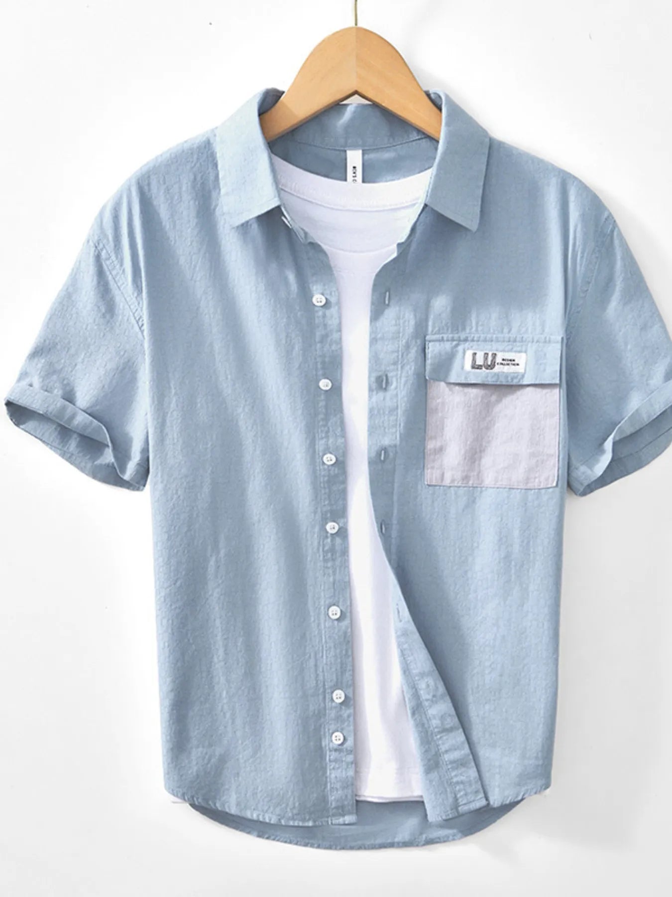 Men's Button Up Short Sleeve Shirt