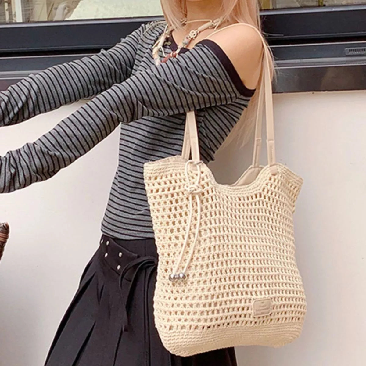Crochet Knit Shoulder Bag