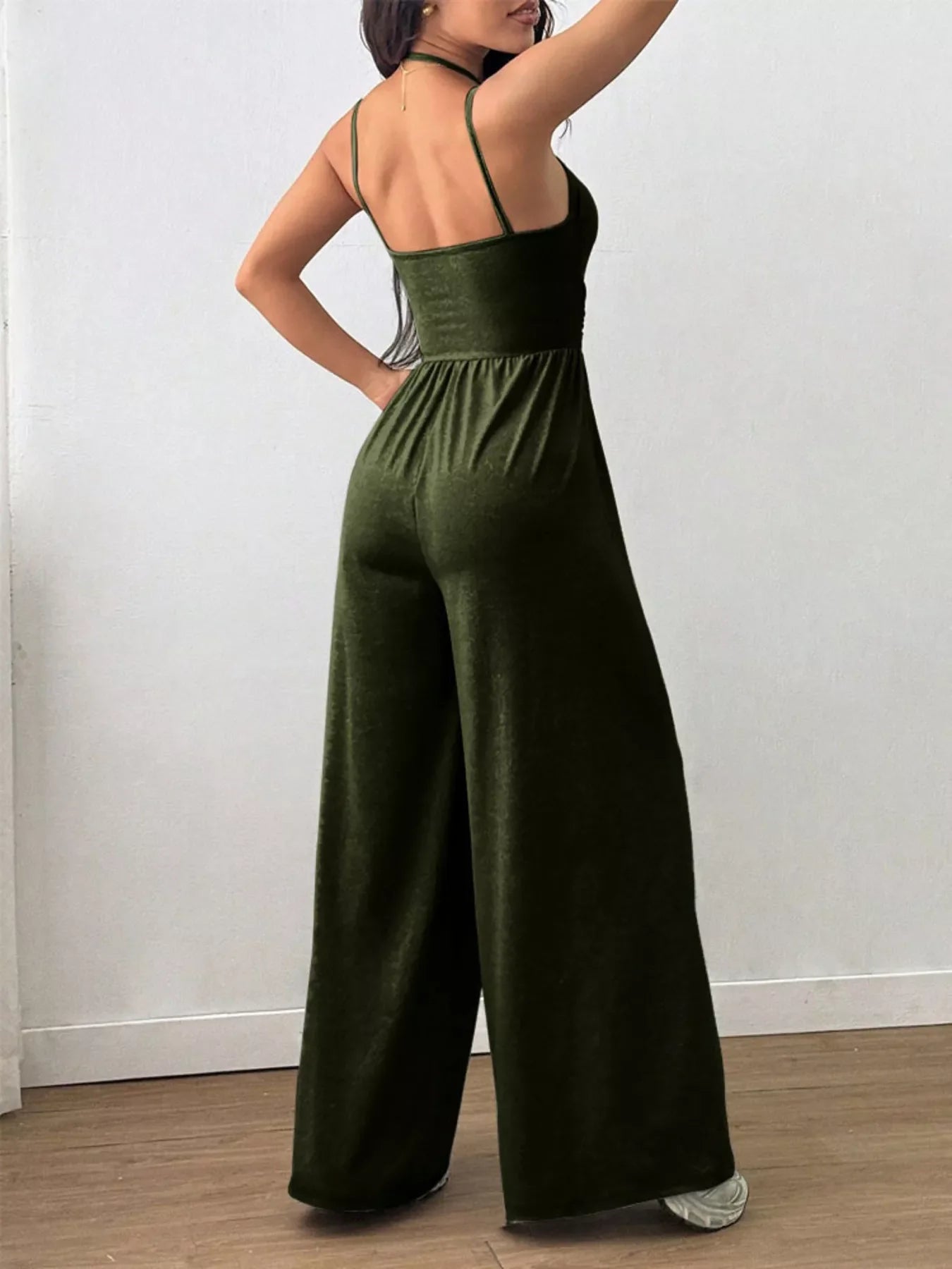 Spaghetti Strap Wide-Leg Jumpsuit