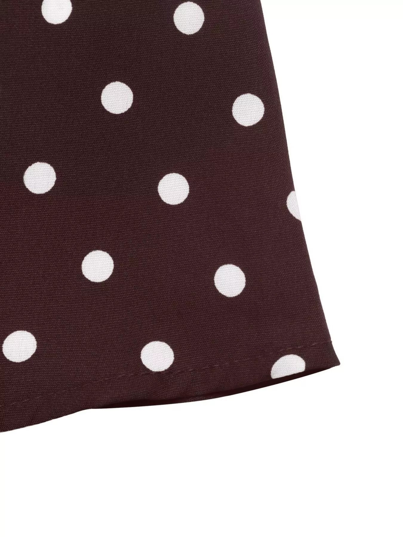 Polka Dot Long Sleeve Shirt Dress