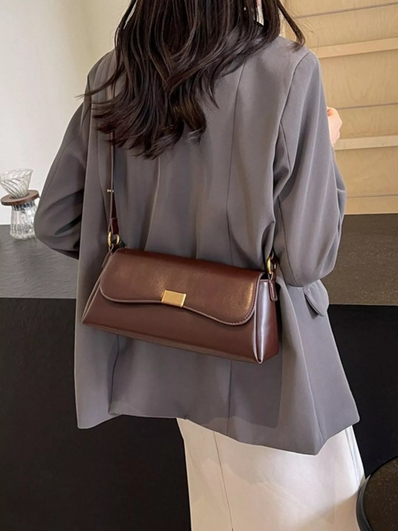 Flap Leather Shoulder Bag