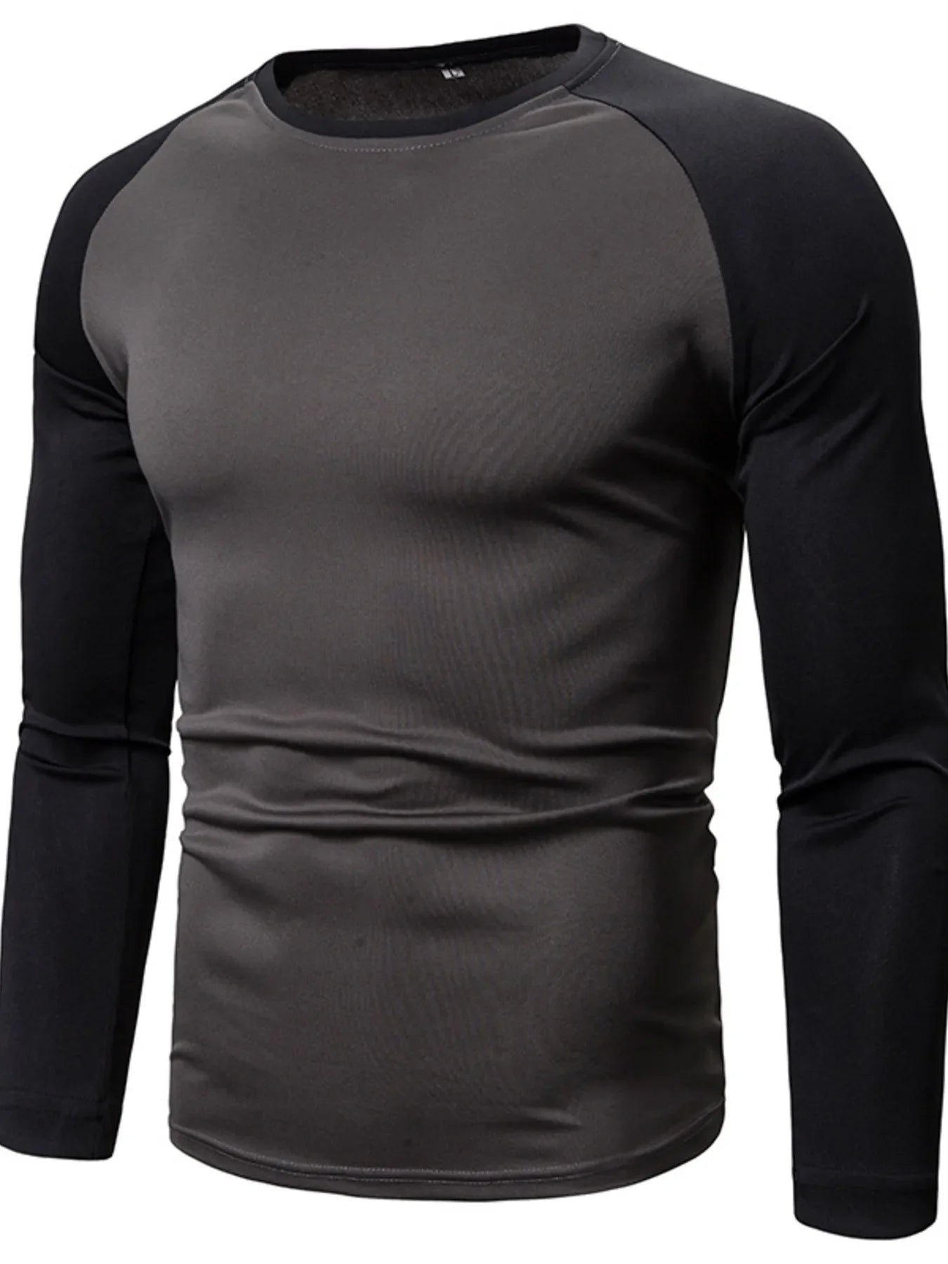 Men's Plus Size Round Neck Raglan Sleeve T-Shirt