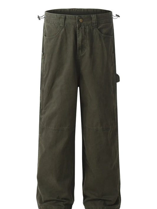 Men's Cargo Wide-Leg Jeans