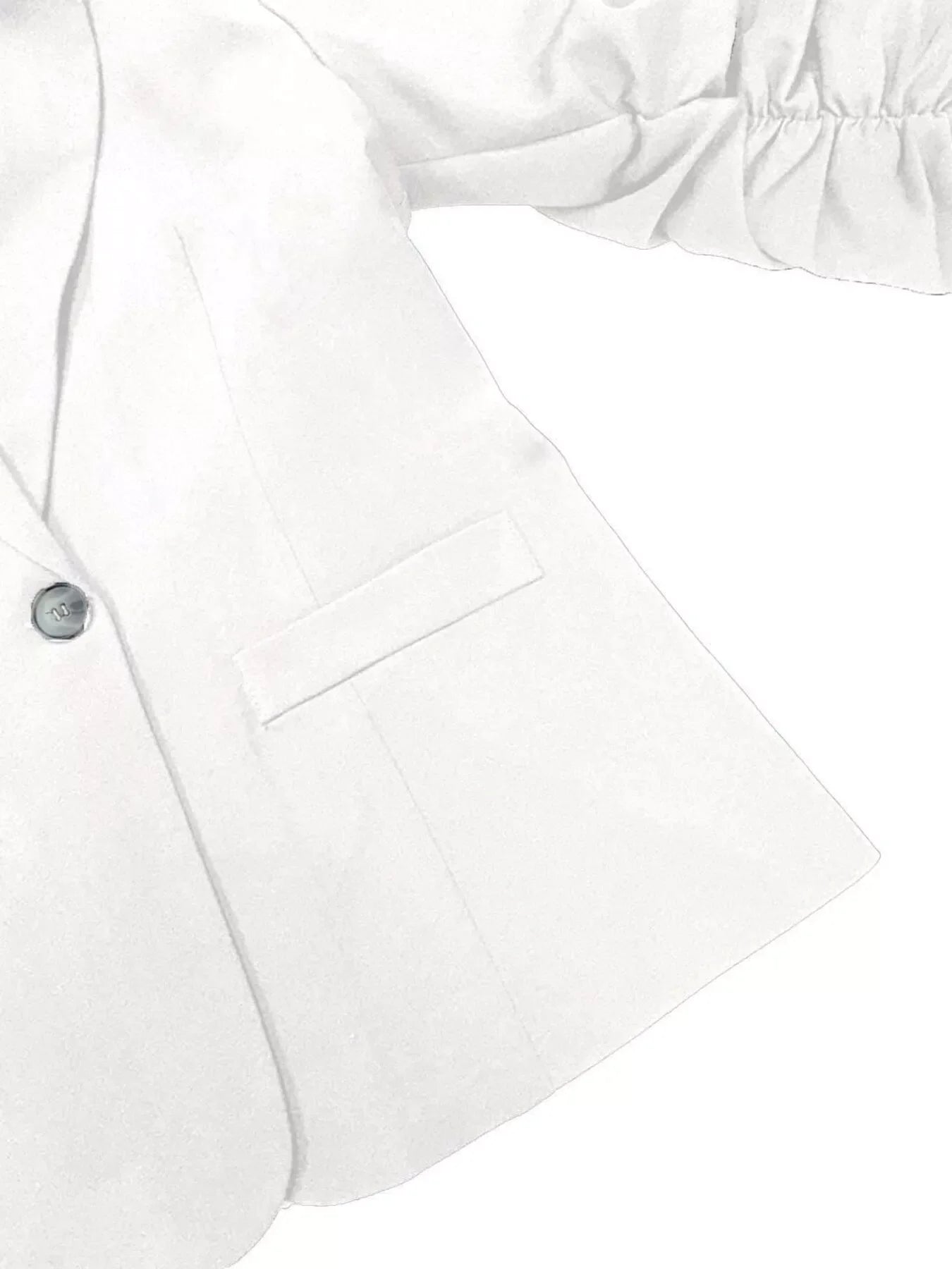 Full Size One Button Lapel Collar Blazer Plus Size