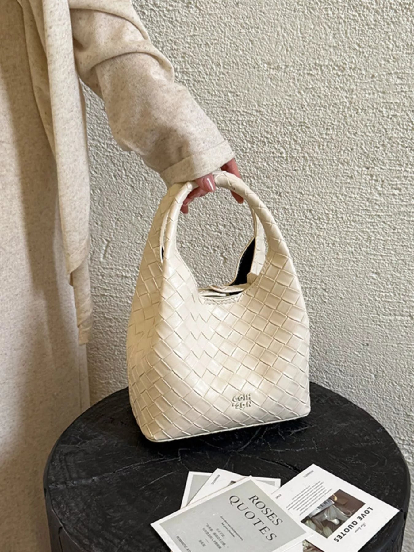 Woven Leather Crossbody Bag