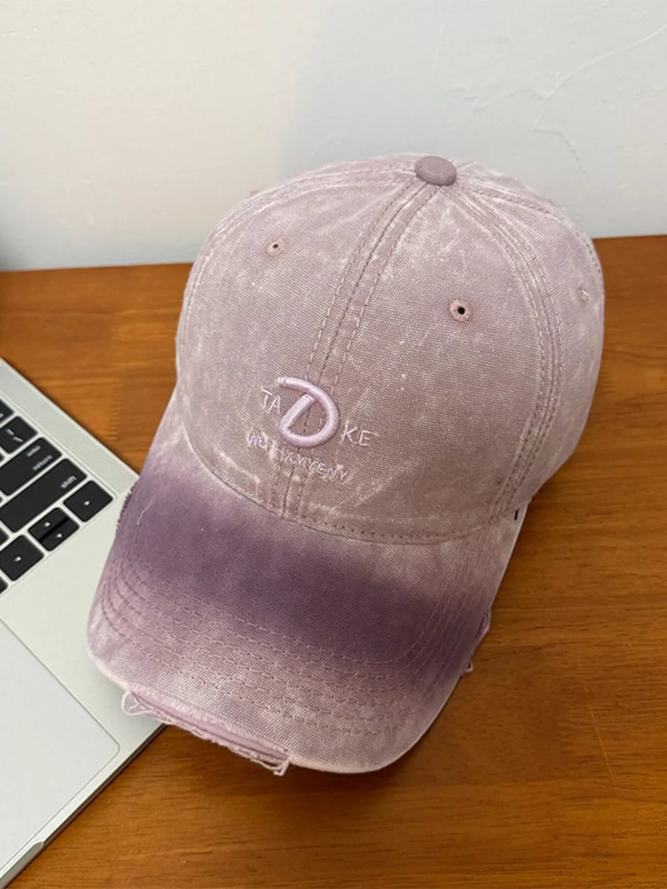 Distressed Embroidered Baseball Cap