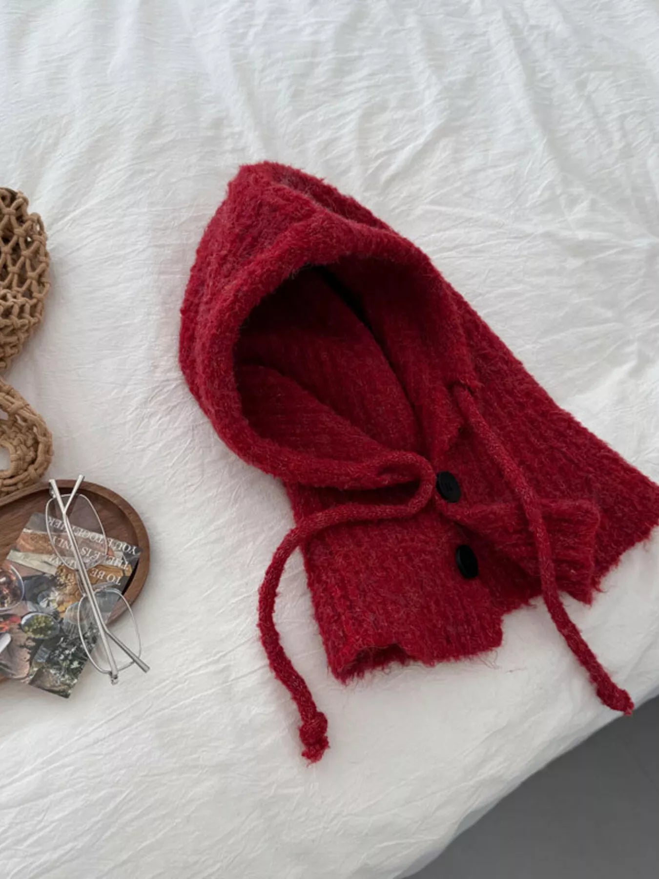 Cozy Knit Button Detail Hat