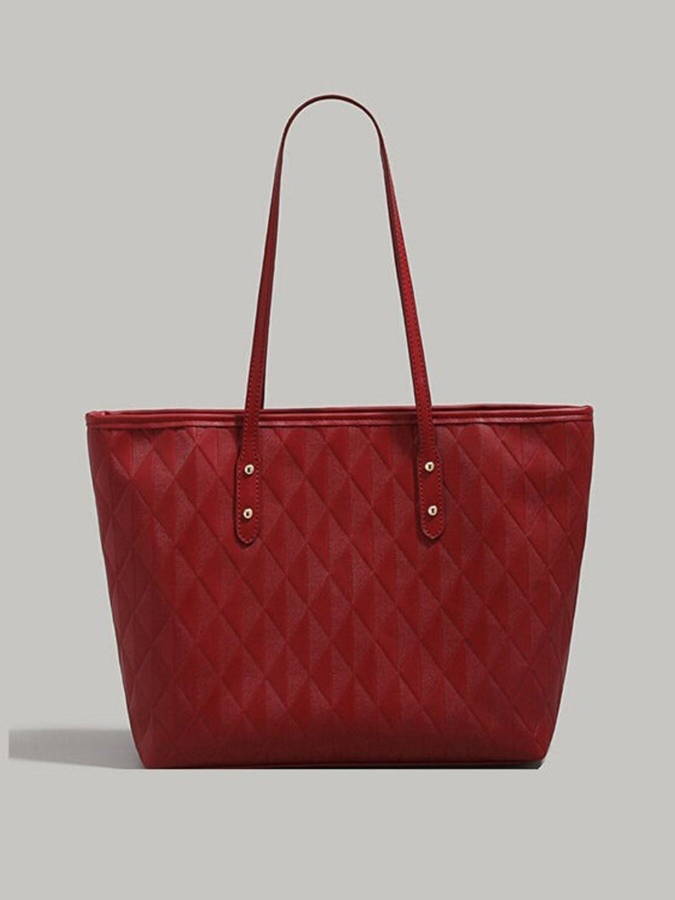 Textured Leather Tote Bag