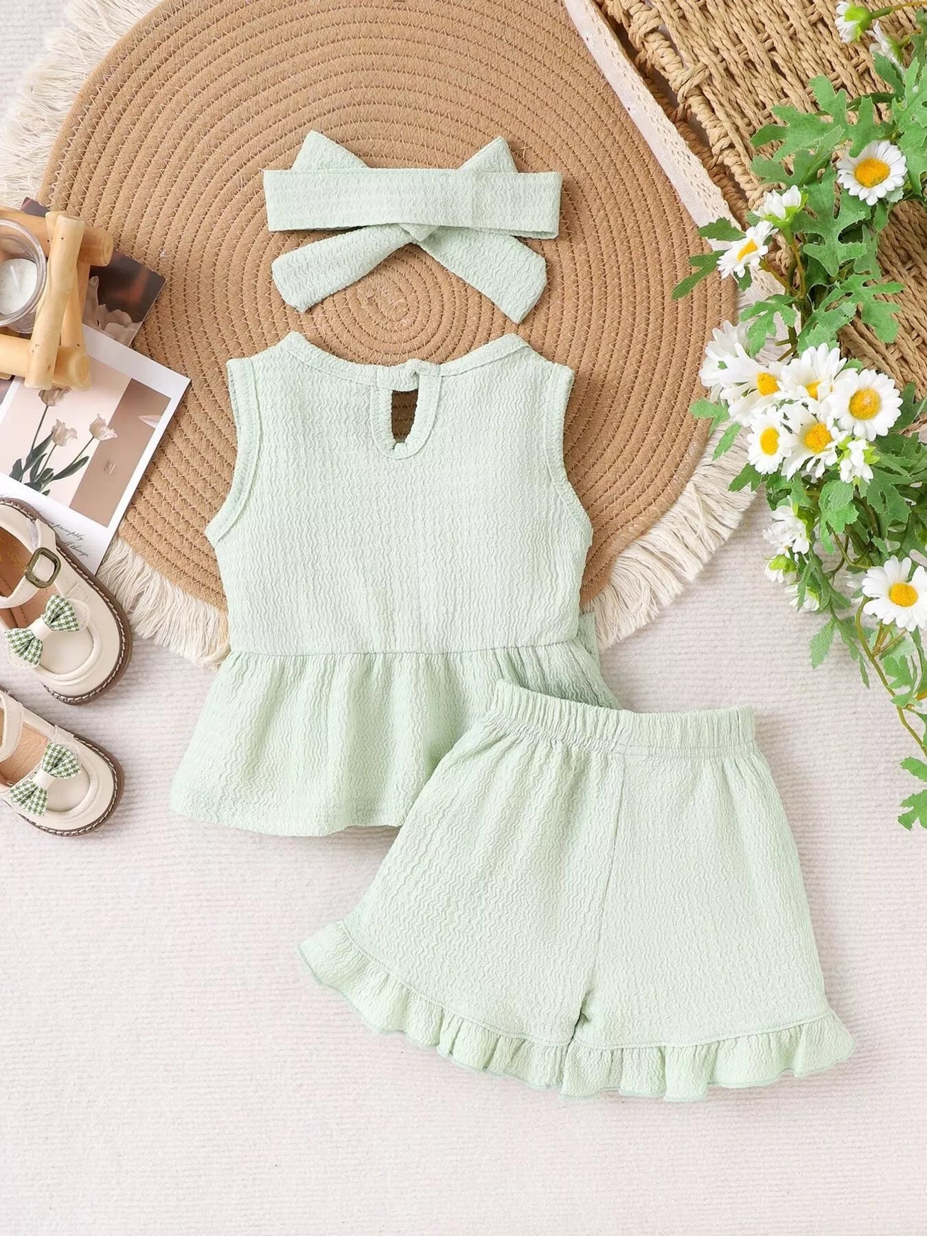 Children's Bow Tank and Shorts Set