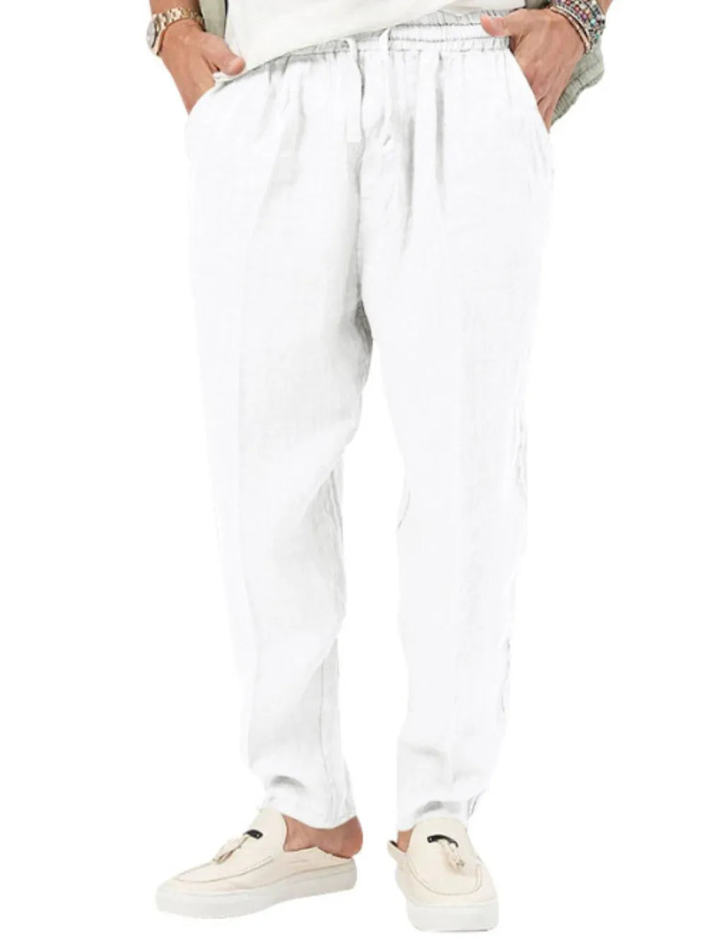 Men's Plus Size Drawstring Pants with Pockets