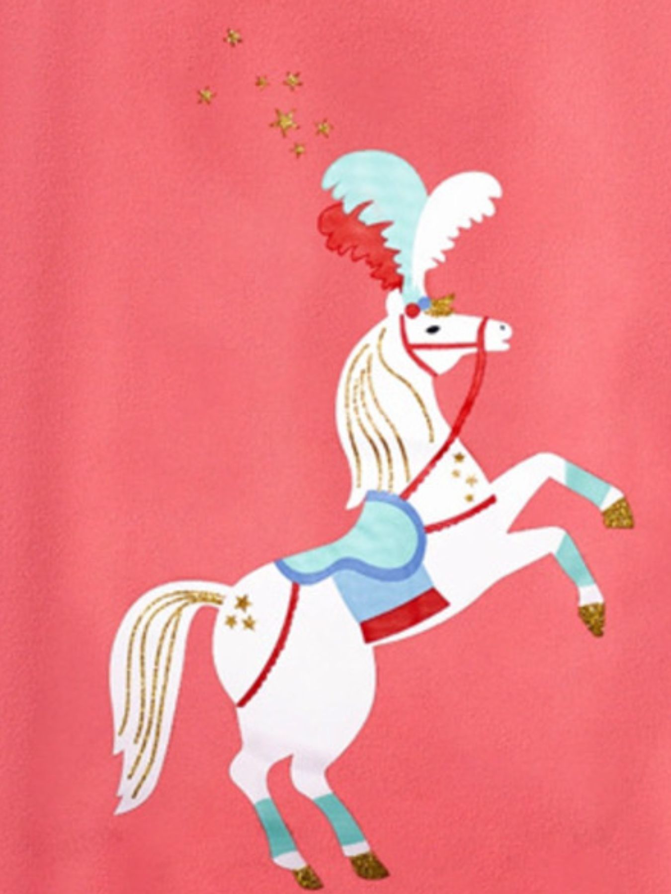 Children's Cartoon Horse Graphic Ruffle Sleeve T-Shirt
