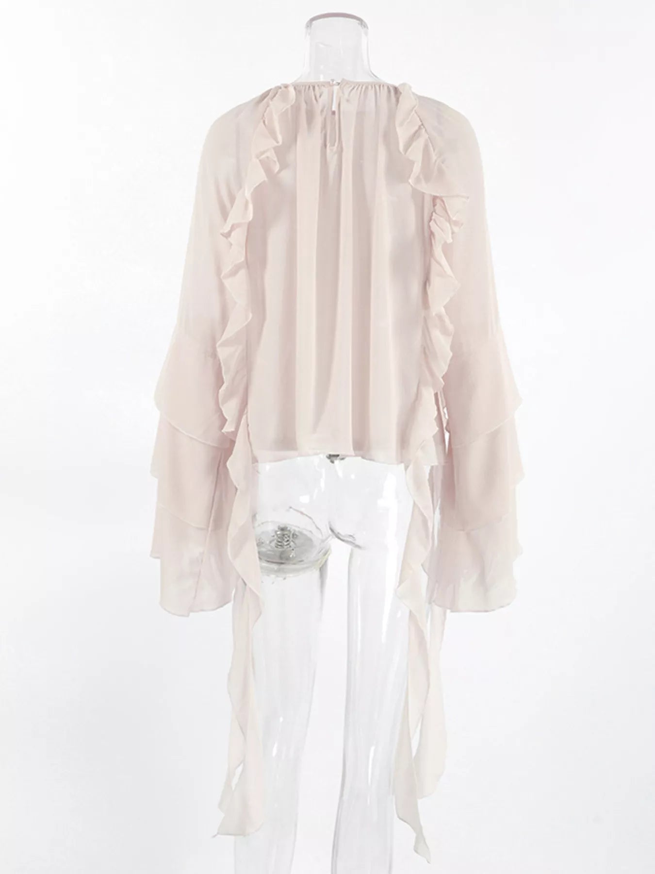 Ruffled Flare Sleeve Blouse
