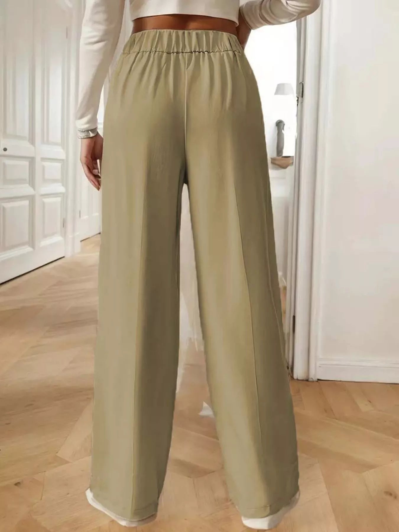 Full Size High-Waisted Wide-Leg Pants Plus Size