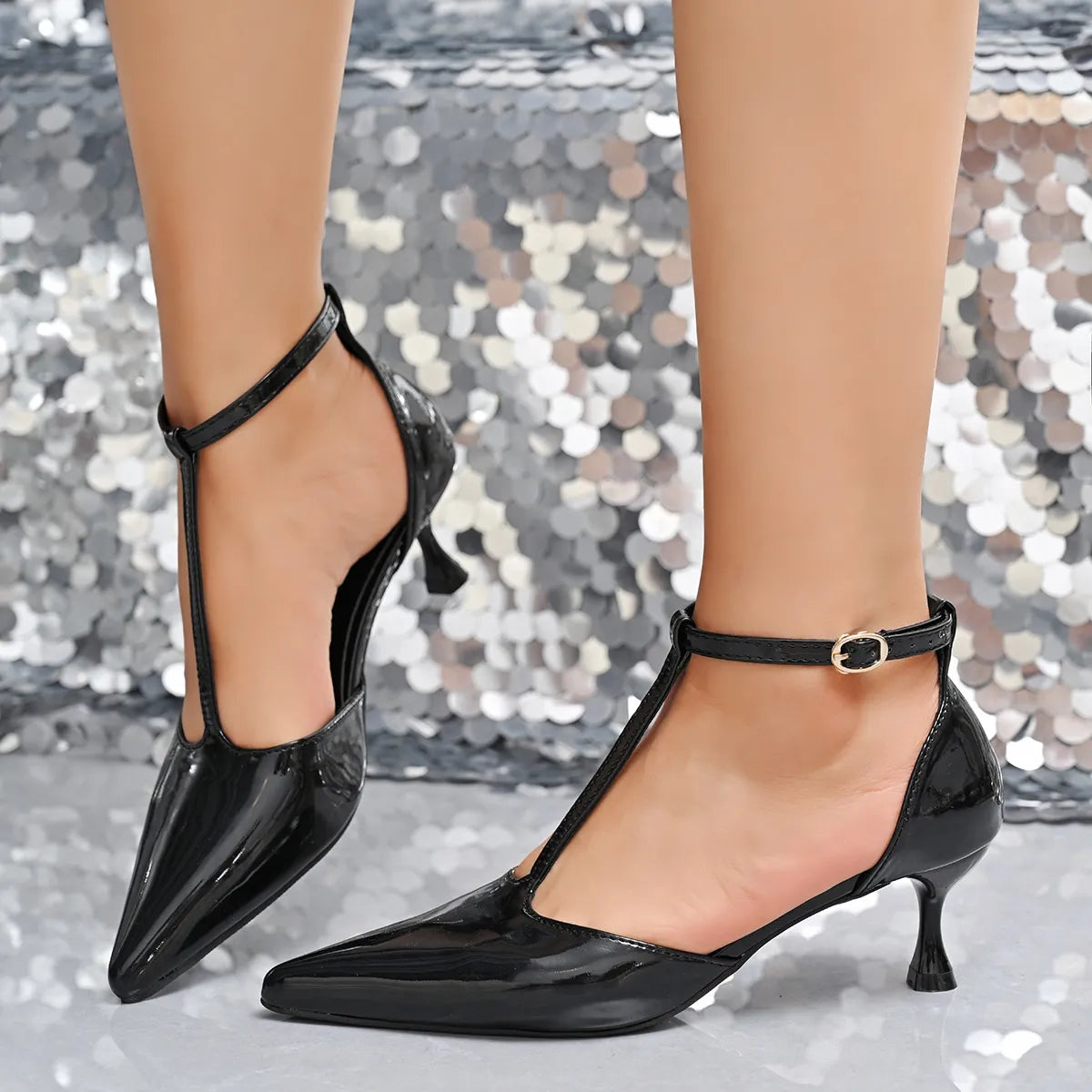 Point Toe Kitten Heels Sandals
