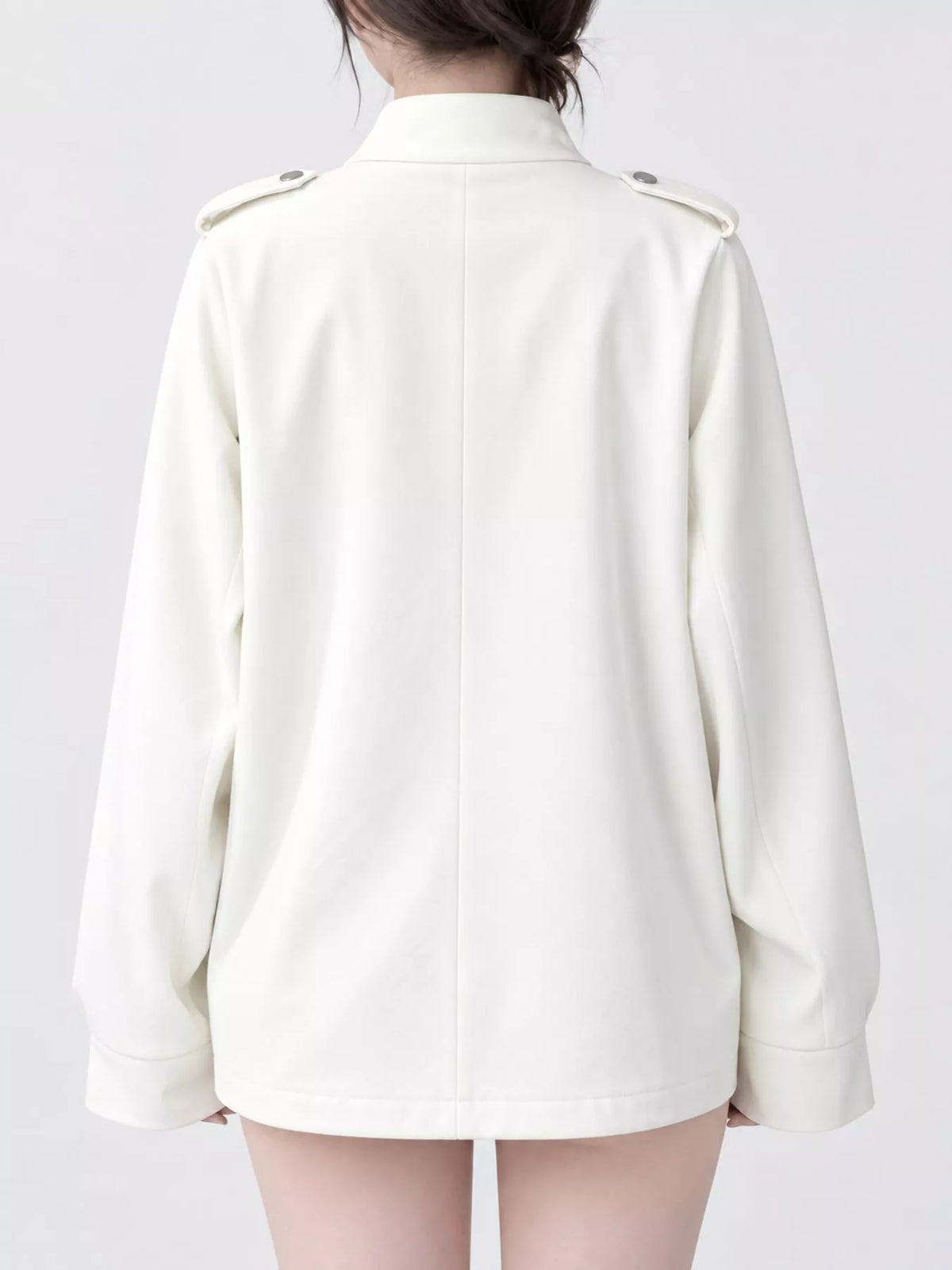Asymmetric Zip-Up Moto-Style Jacket