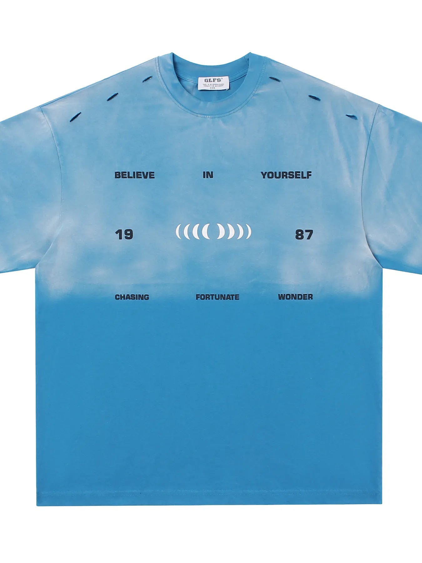 Men's Letter Round Neck Short Sleeve T-Shirt