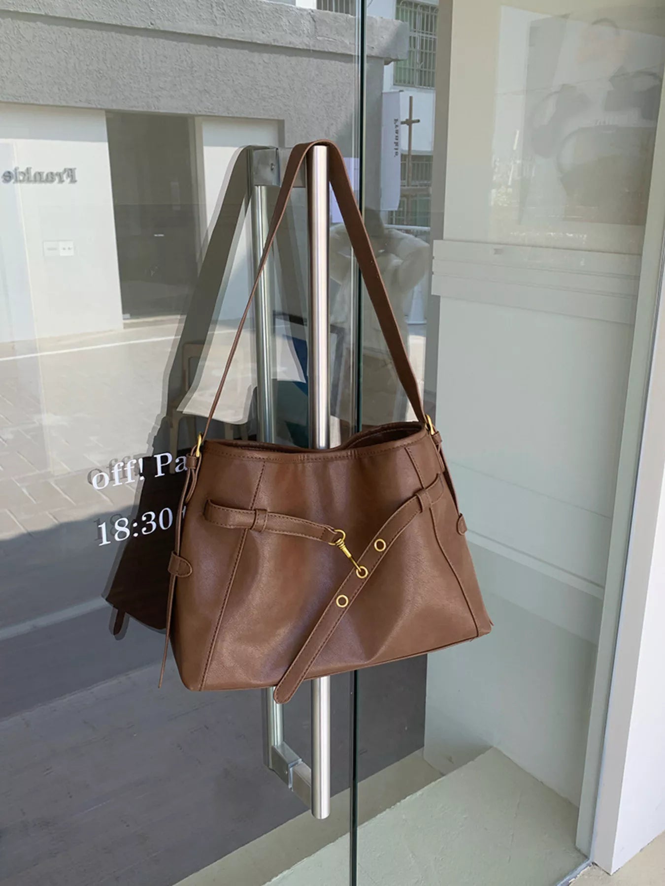Buckle Decor Tote Bag