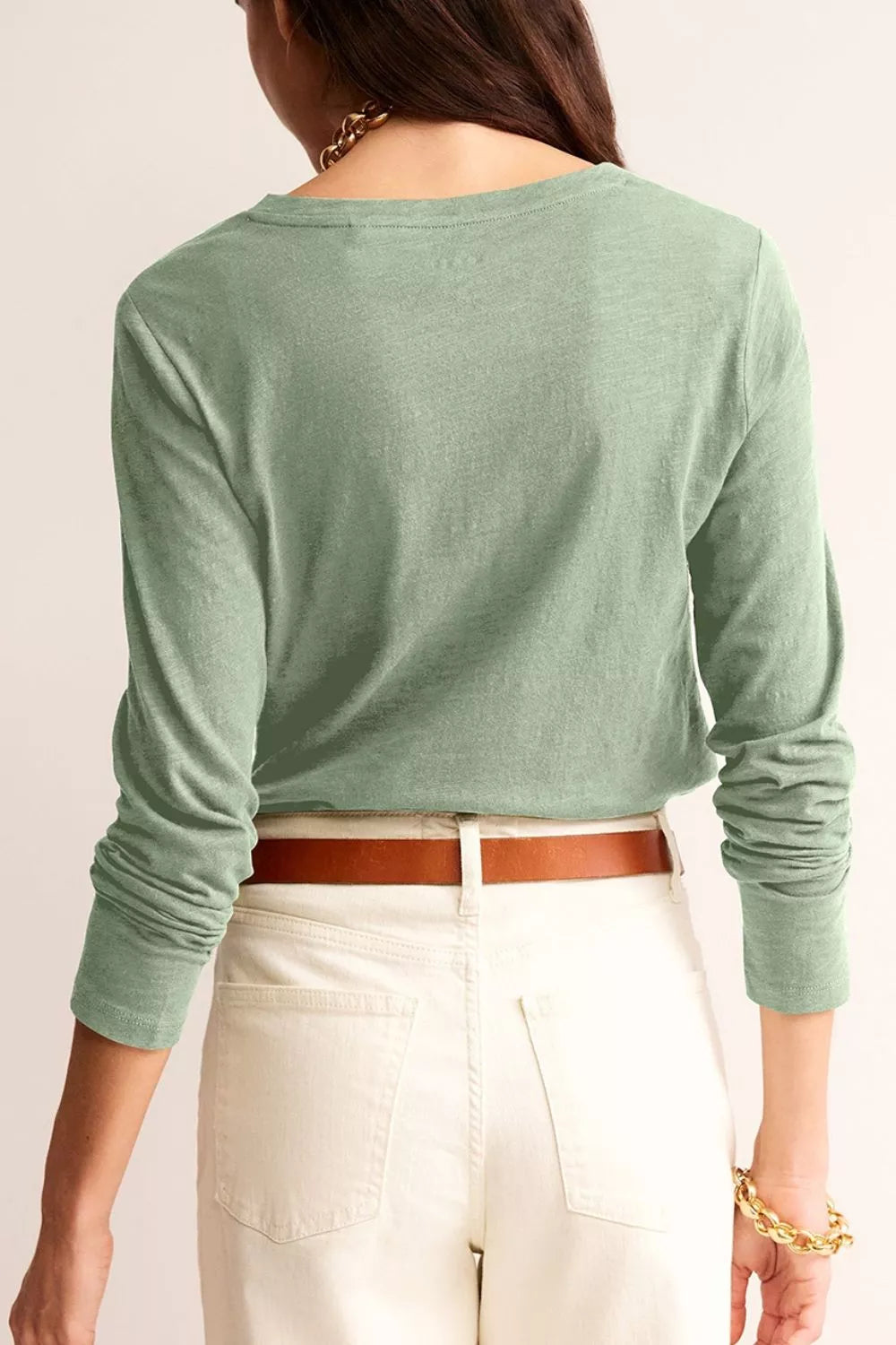 V-Neck Long Sleeve T-Shirt