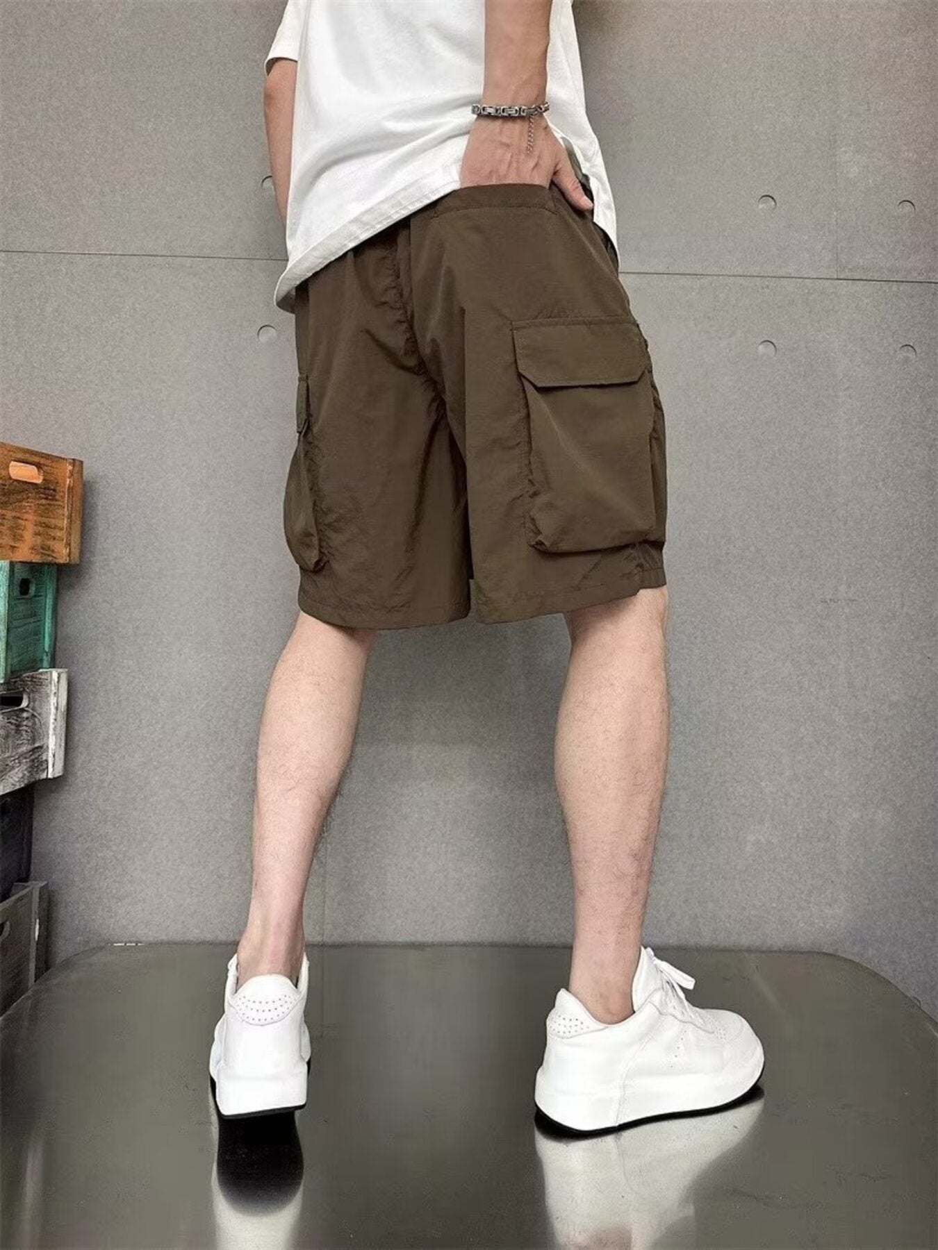 Men's Plus Size Multi-Pocket Relaxed Fit Cargo Shorts