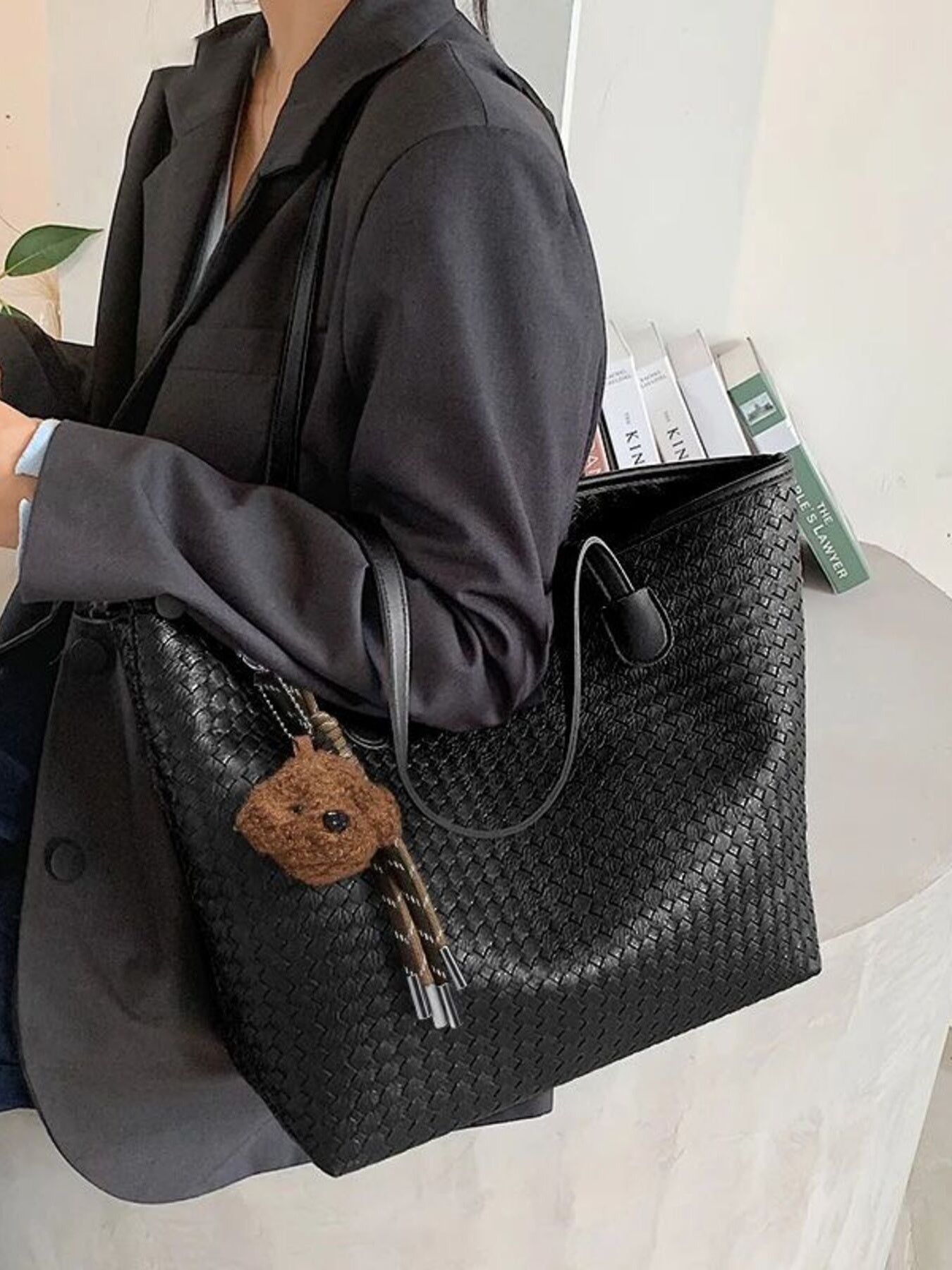 Woven Pattern Large Capacity Tote Bag