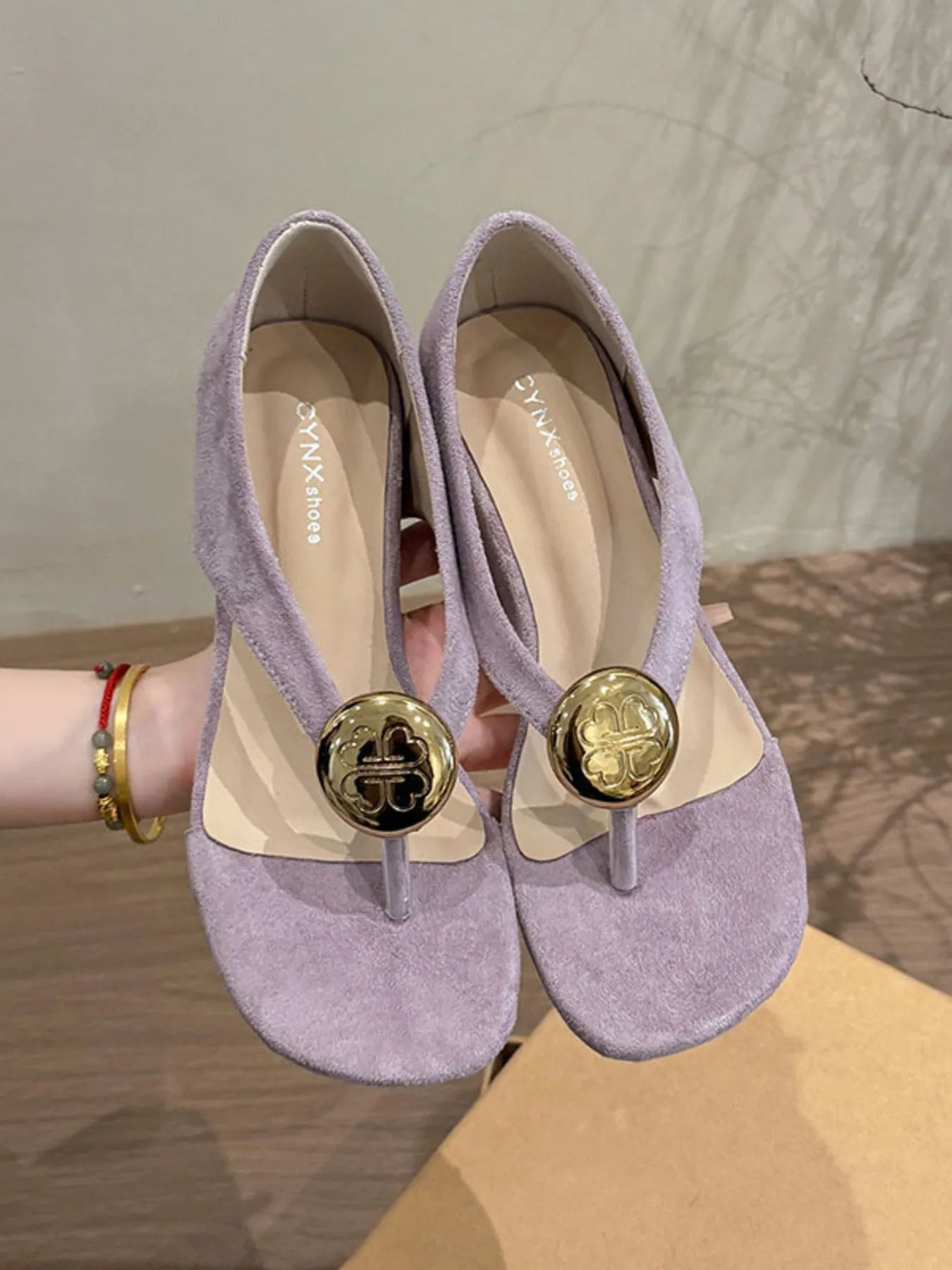 Toe Post Wedge Sandals