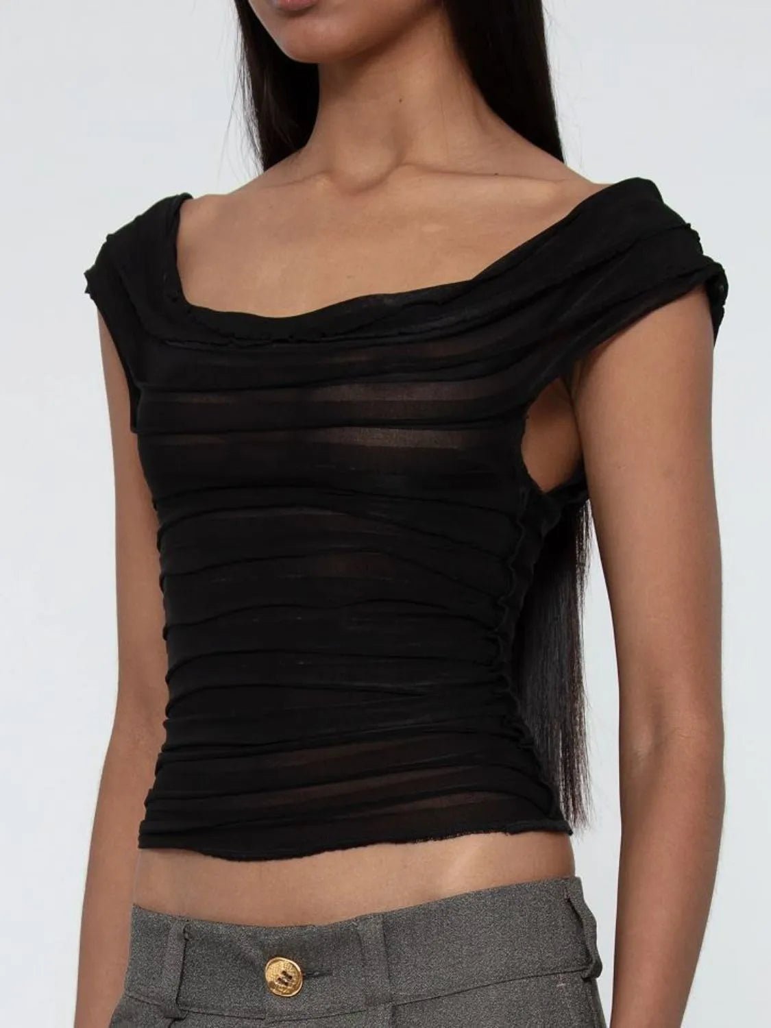 Ruched Solid Tank