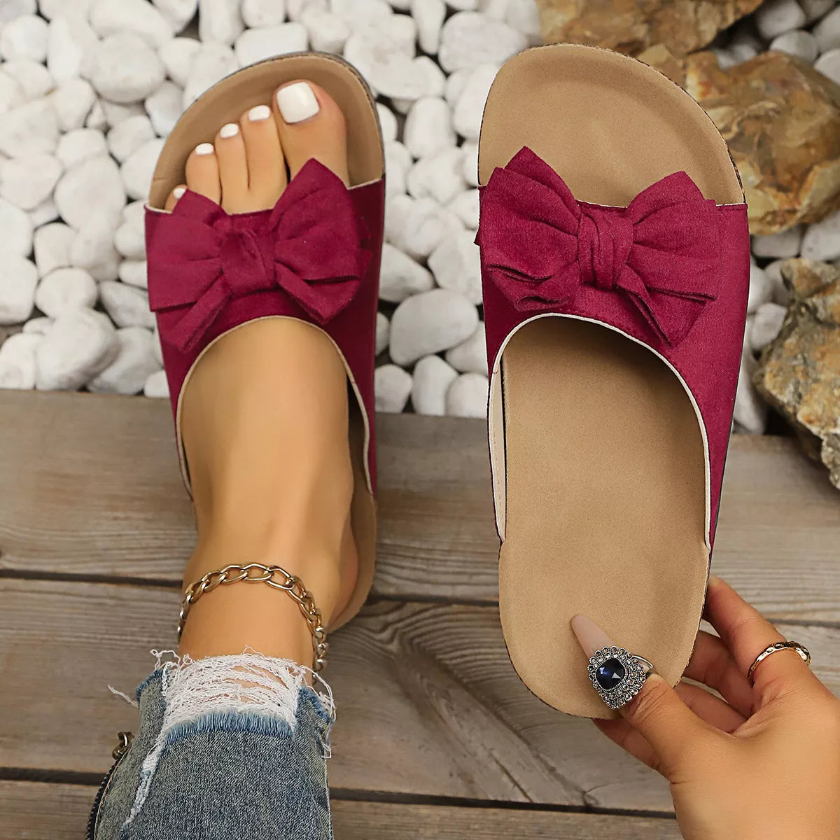 Comfortable Bow Decor Casual Sandals