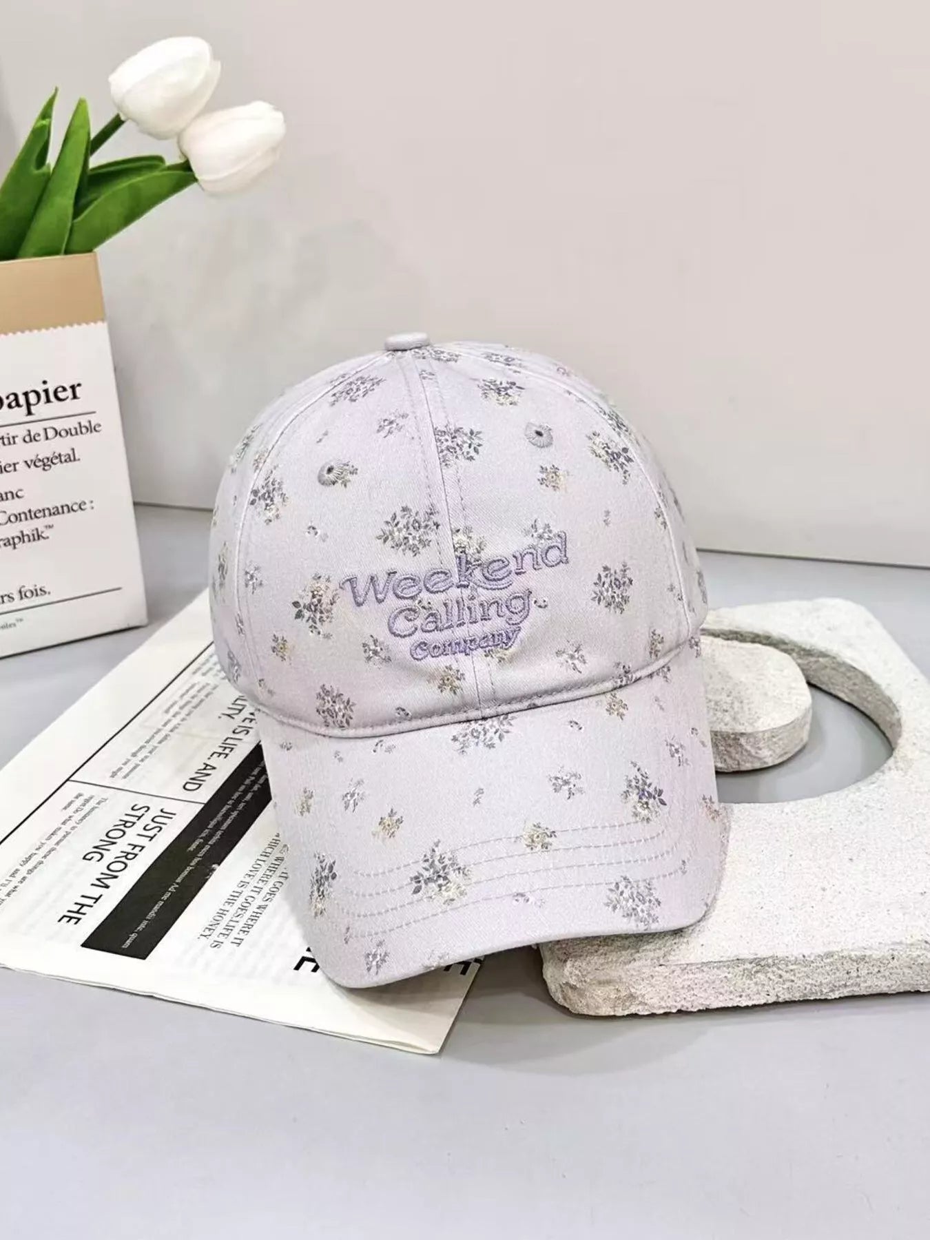 Floral Embroidered Baseball Cap