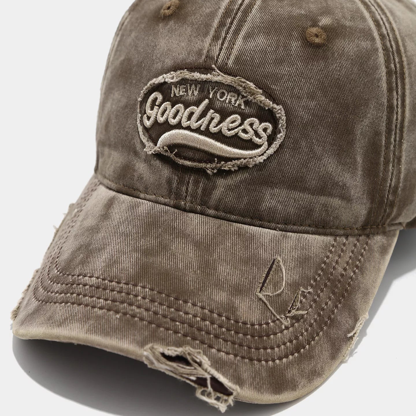 Distressed Washed Cotton Baseball Cap