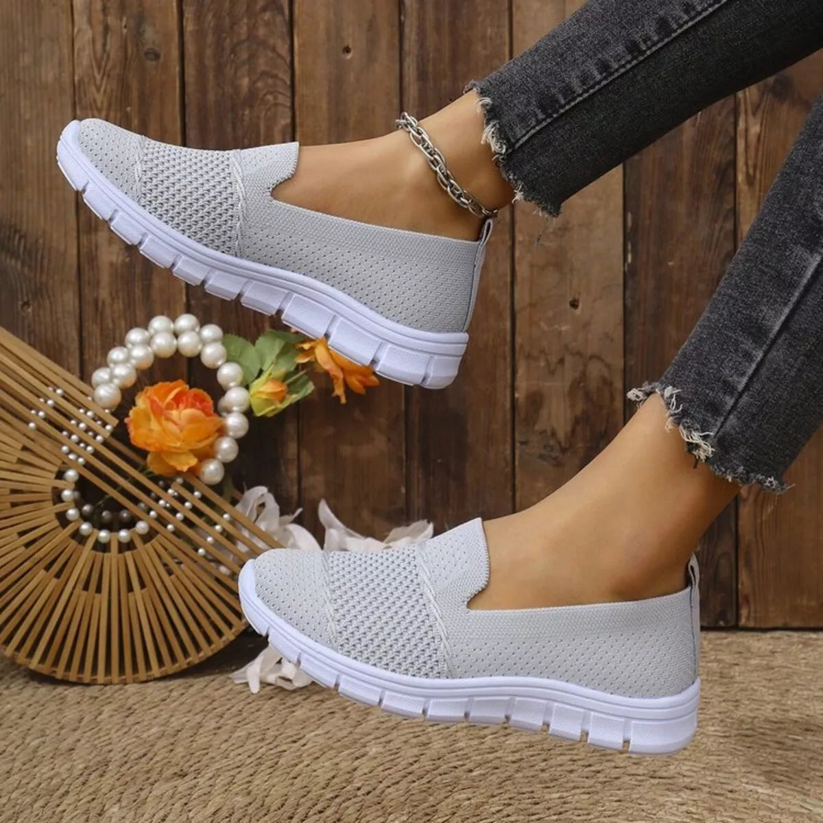 Round Toe Flats Slip-Ons