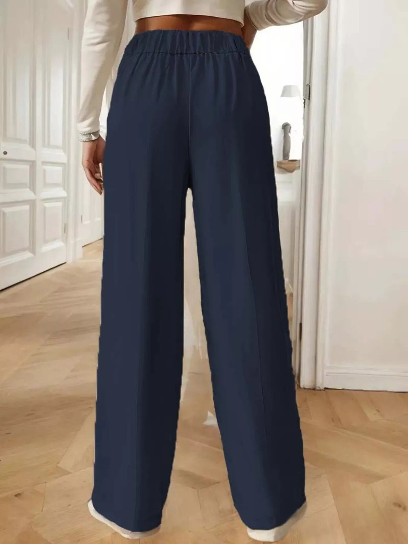 Full Size High-Waisted Wide-Leg Pants Plus Size
