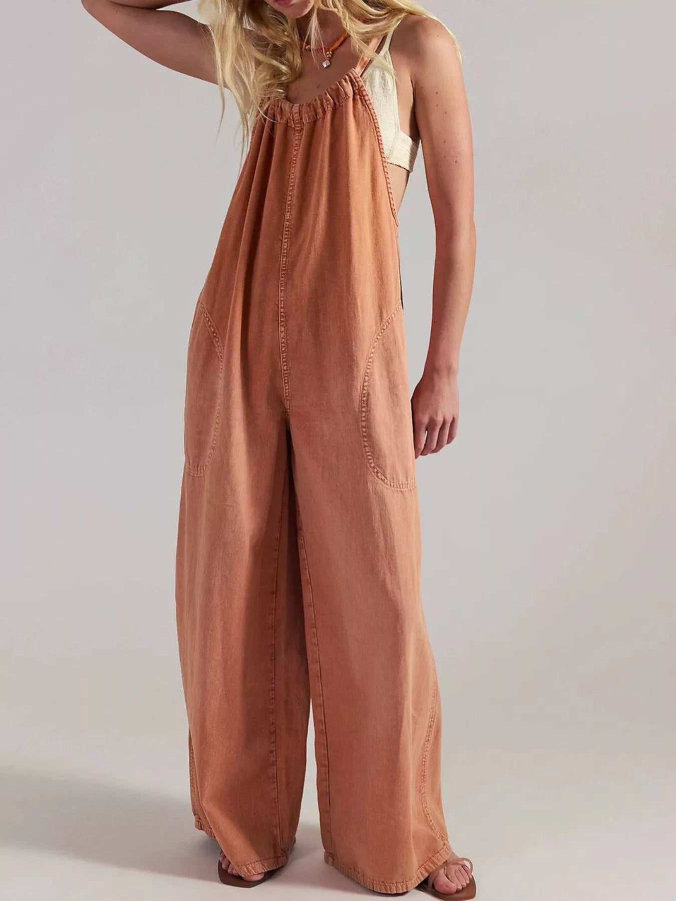 Sleeveless Wide-Leg Jumpsuit