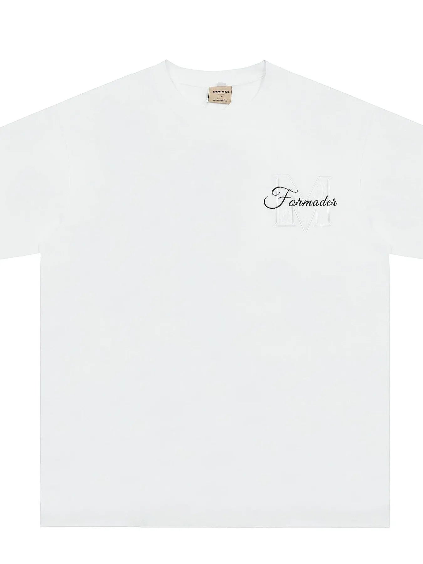 Men's Round Neck Embroidered Letter T-Shirt