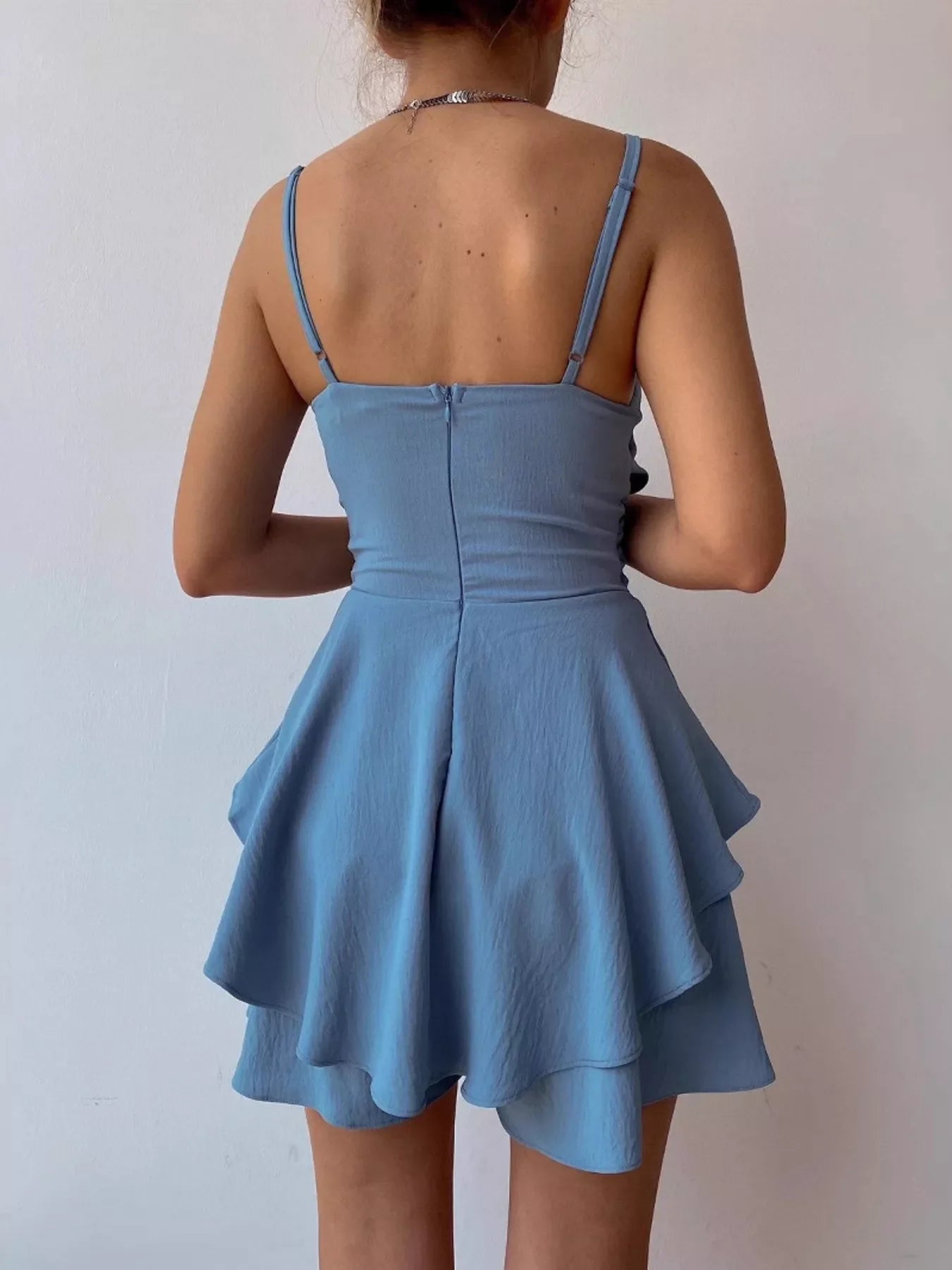 Spaghetti Strap Ruffled Romper