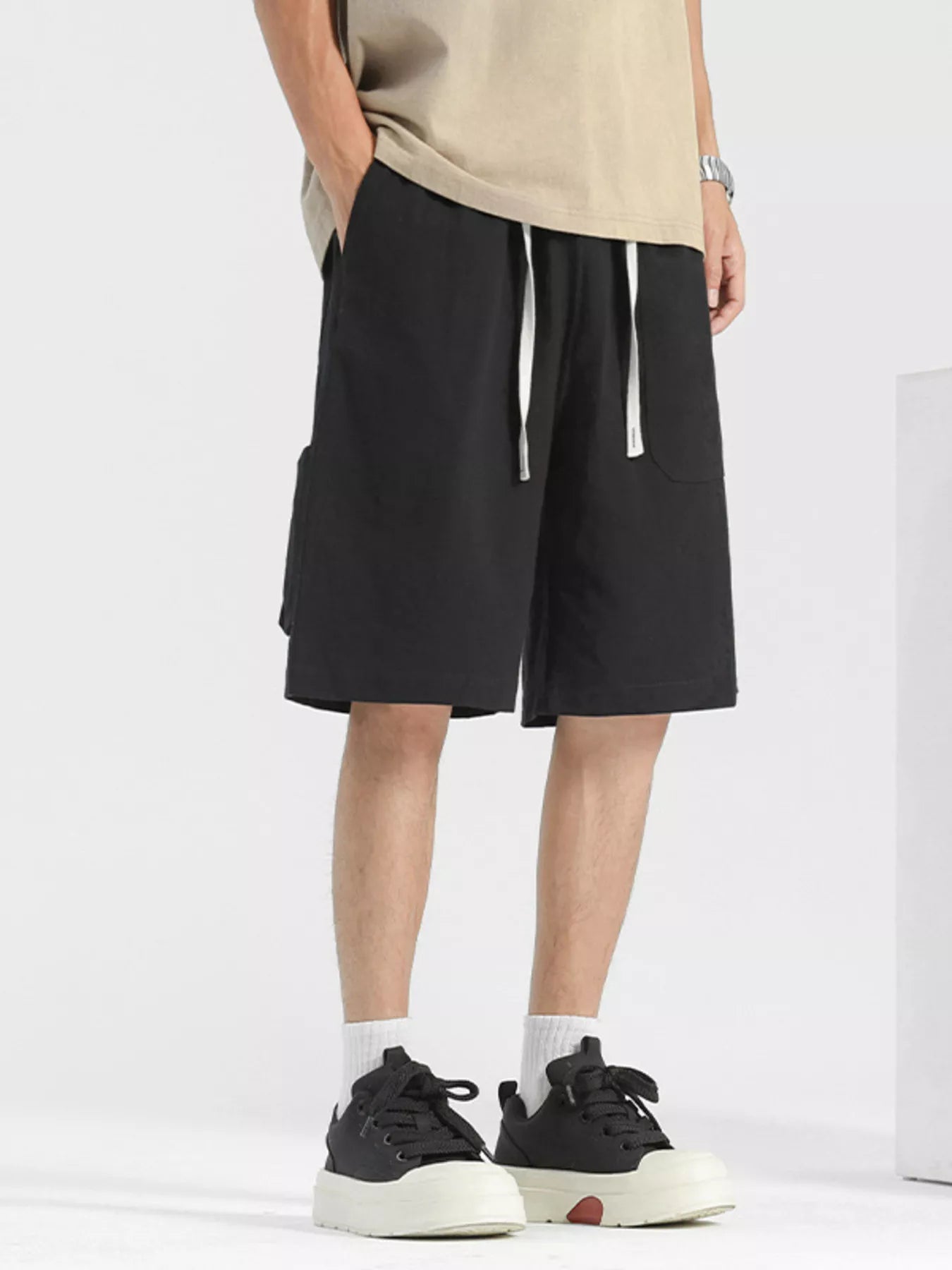Men's Plus Size Loose Fit Drawstring Shorts