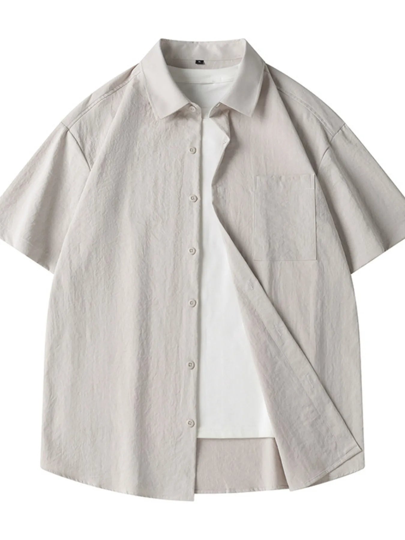 Men's Plus Size Casual Loose Fit Short Sleeve Shirt