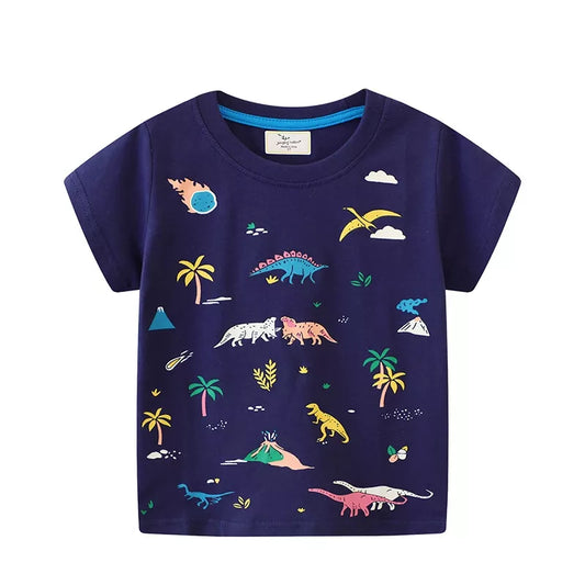 Children's Dinosaur Print Short Sleeve T-Shirt