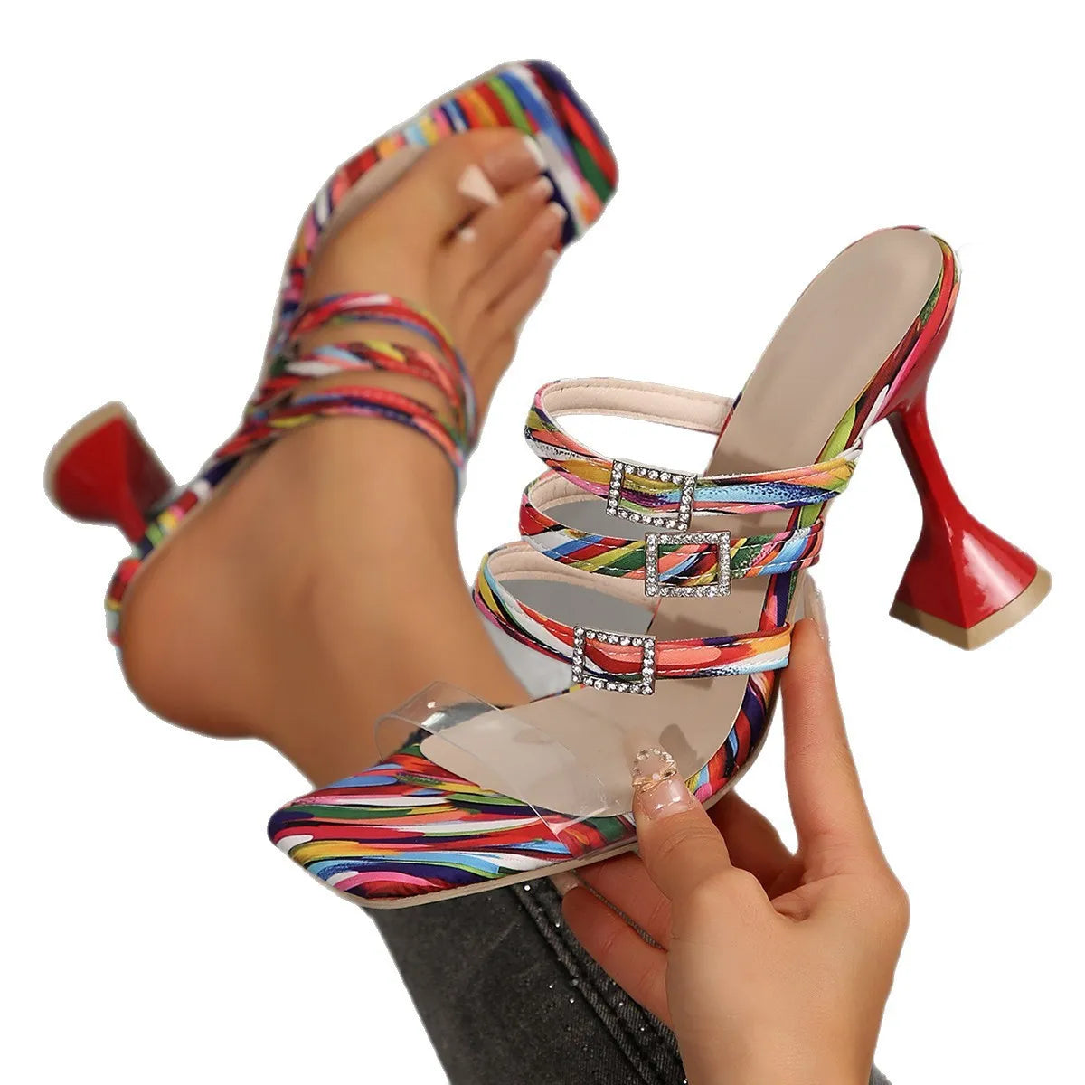 Open Toe High Heel Sandals
