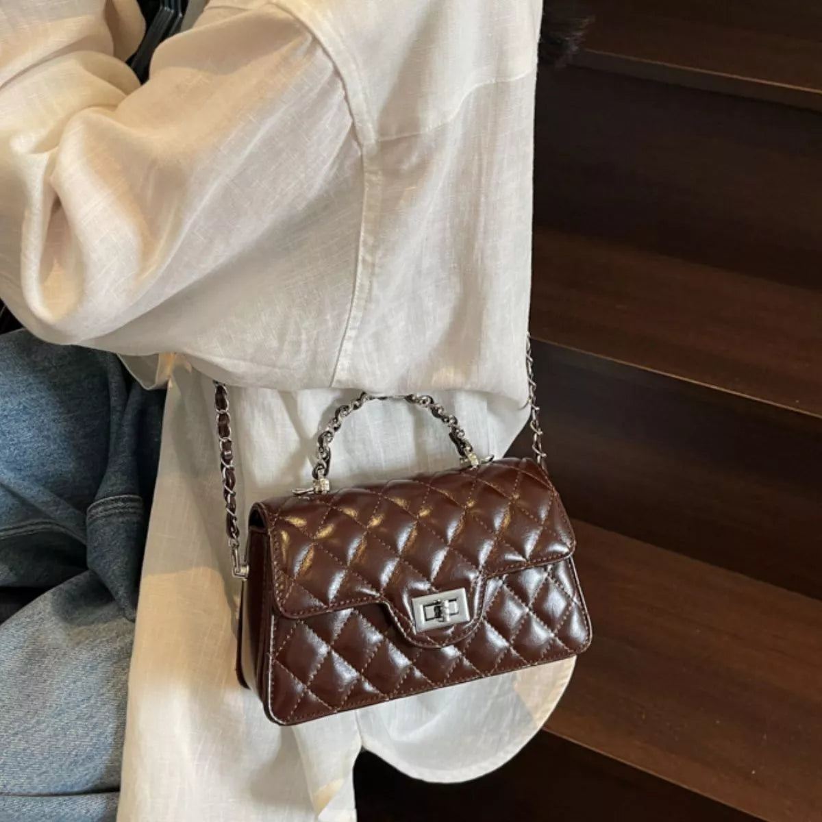 Quilted Flap Crossbody Bag