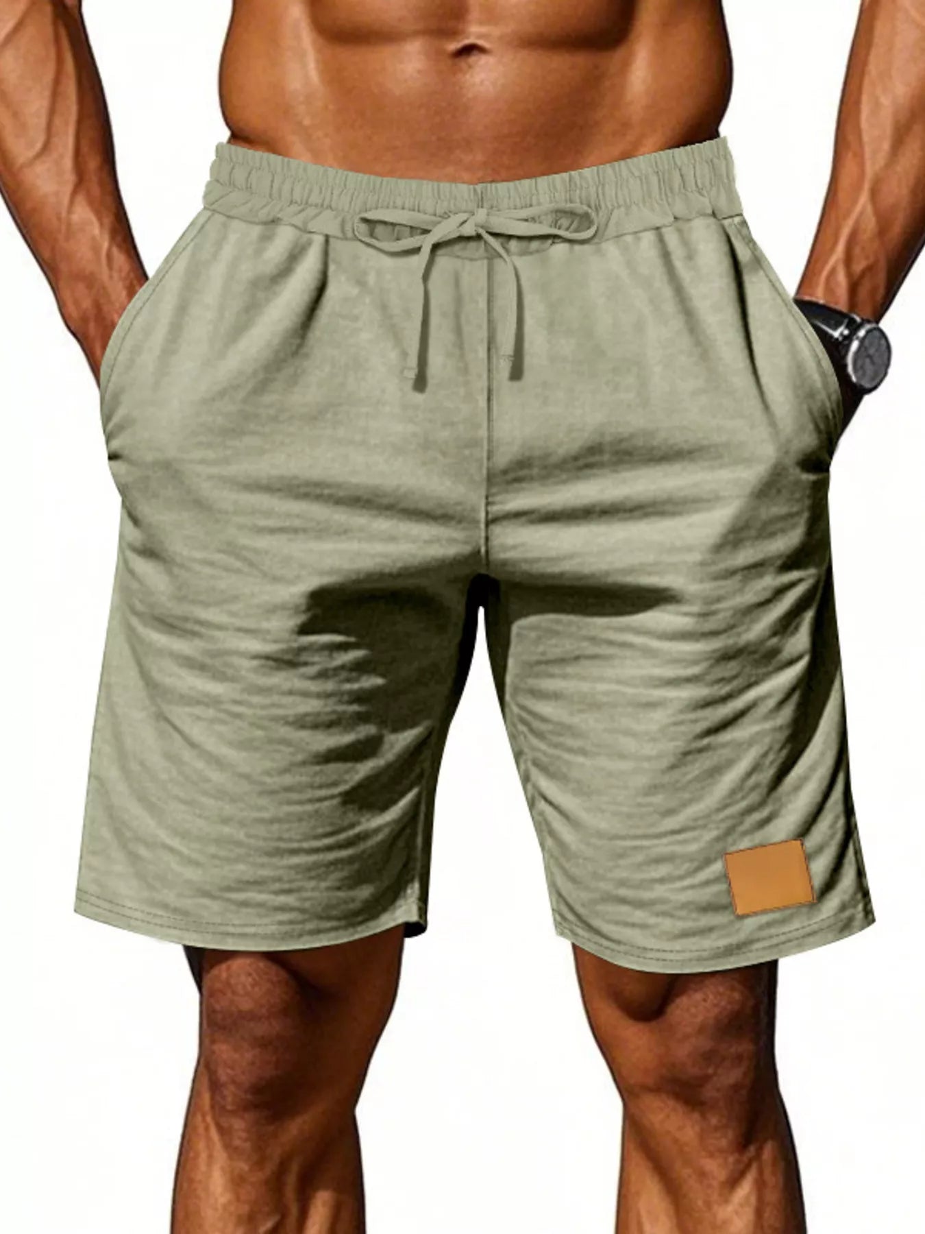 Men's Full Size Casual Drawstring Shorts Plus Size