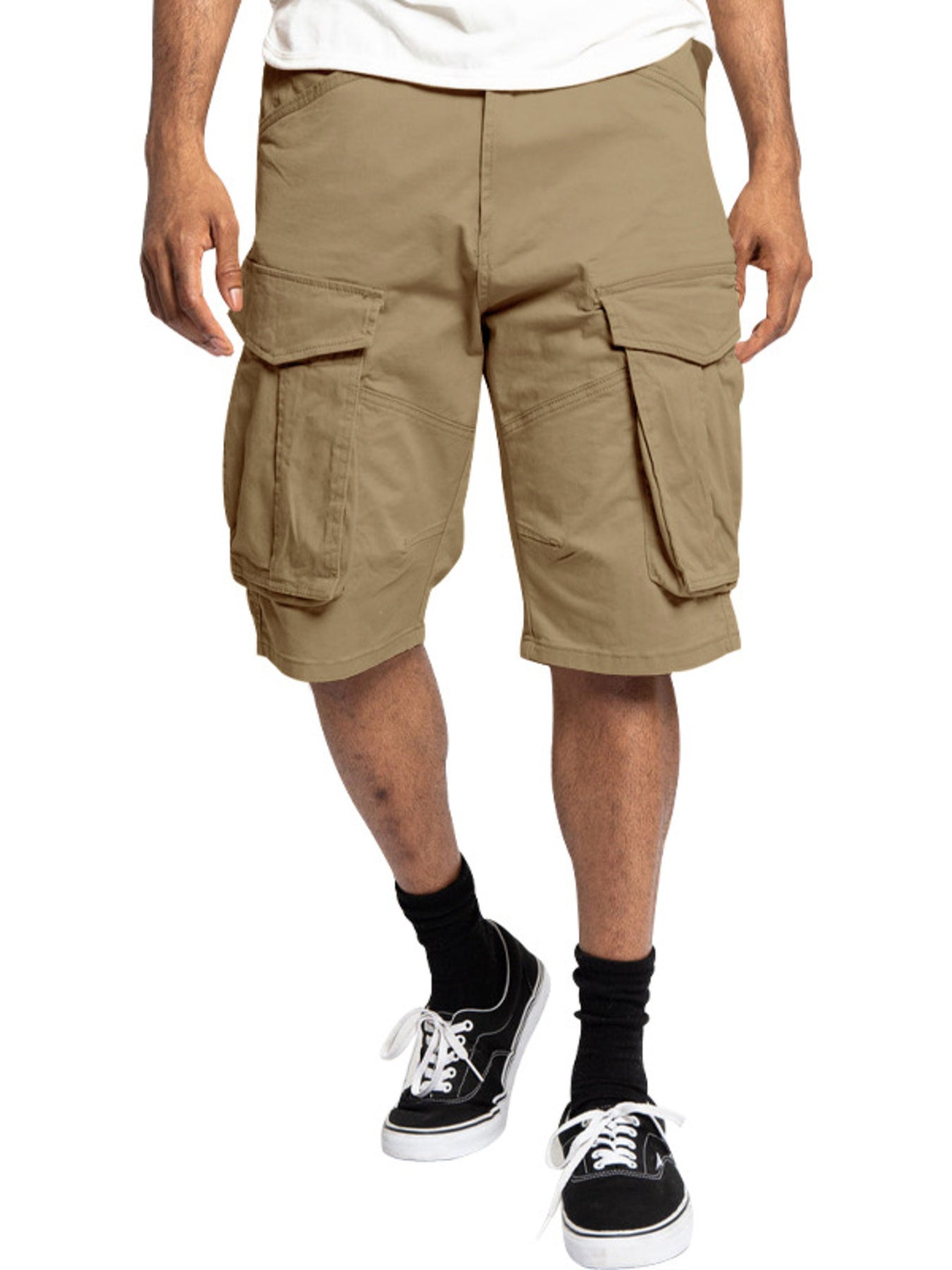 Men's Full Size Cargo Shorts with Multiple Pockets Plus Size