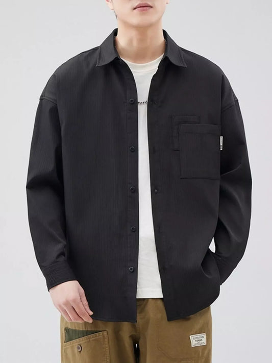 Men's Plus Size Button Down Long Sleeve Shirt