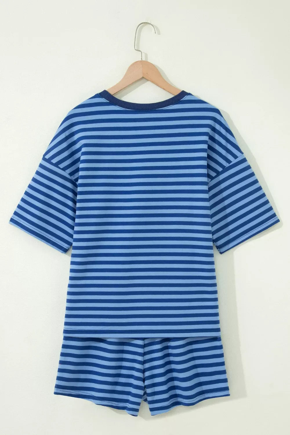 Striped Short Sleeve Top and Shorts Set