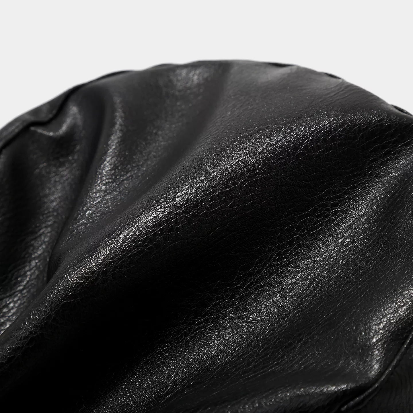 Studded Embellished Faux Leather Hat