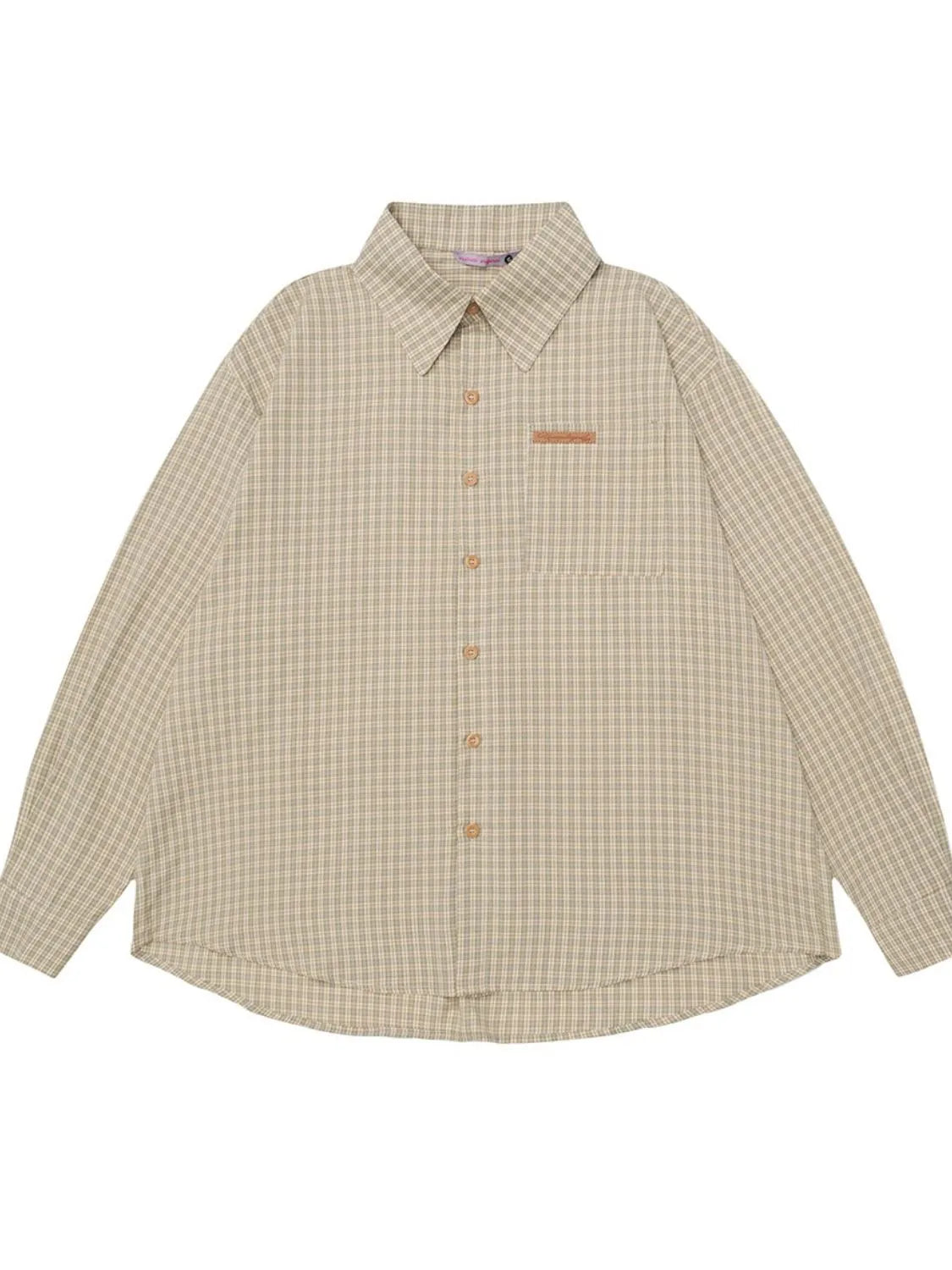 Men's Classic Plaid Button-Down Oversized Shirt