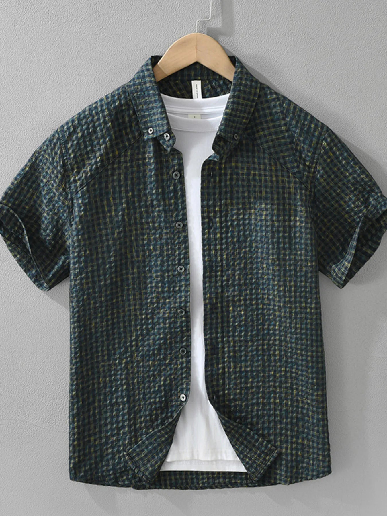 Men's Plus Size Button Up Short Sleeve Shirt