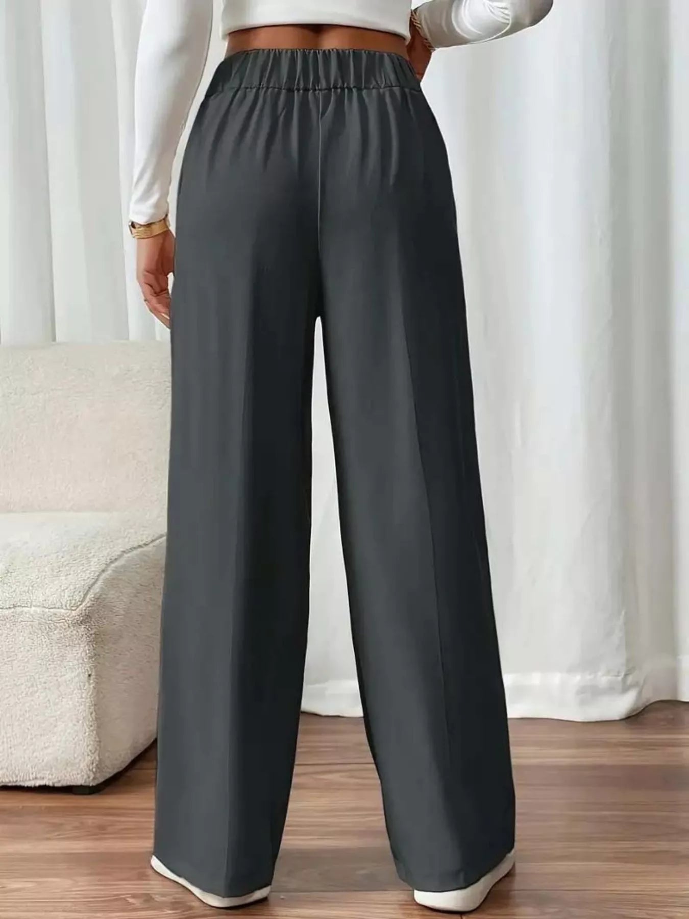 Full Size High-Waisted Wide-Leg Pants Plus Size