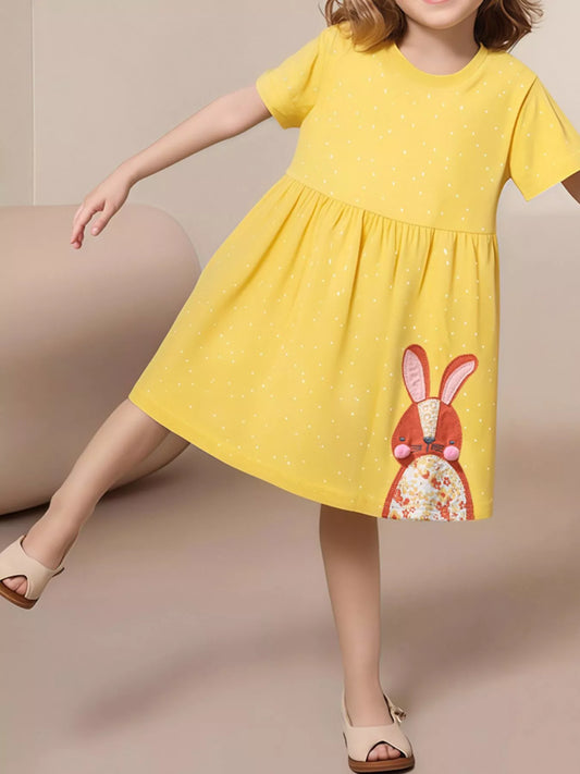 Children's Rabbit Casual Summer Dress